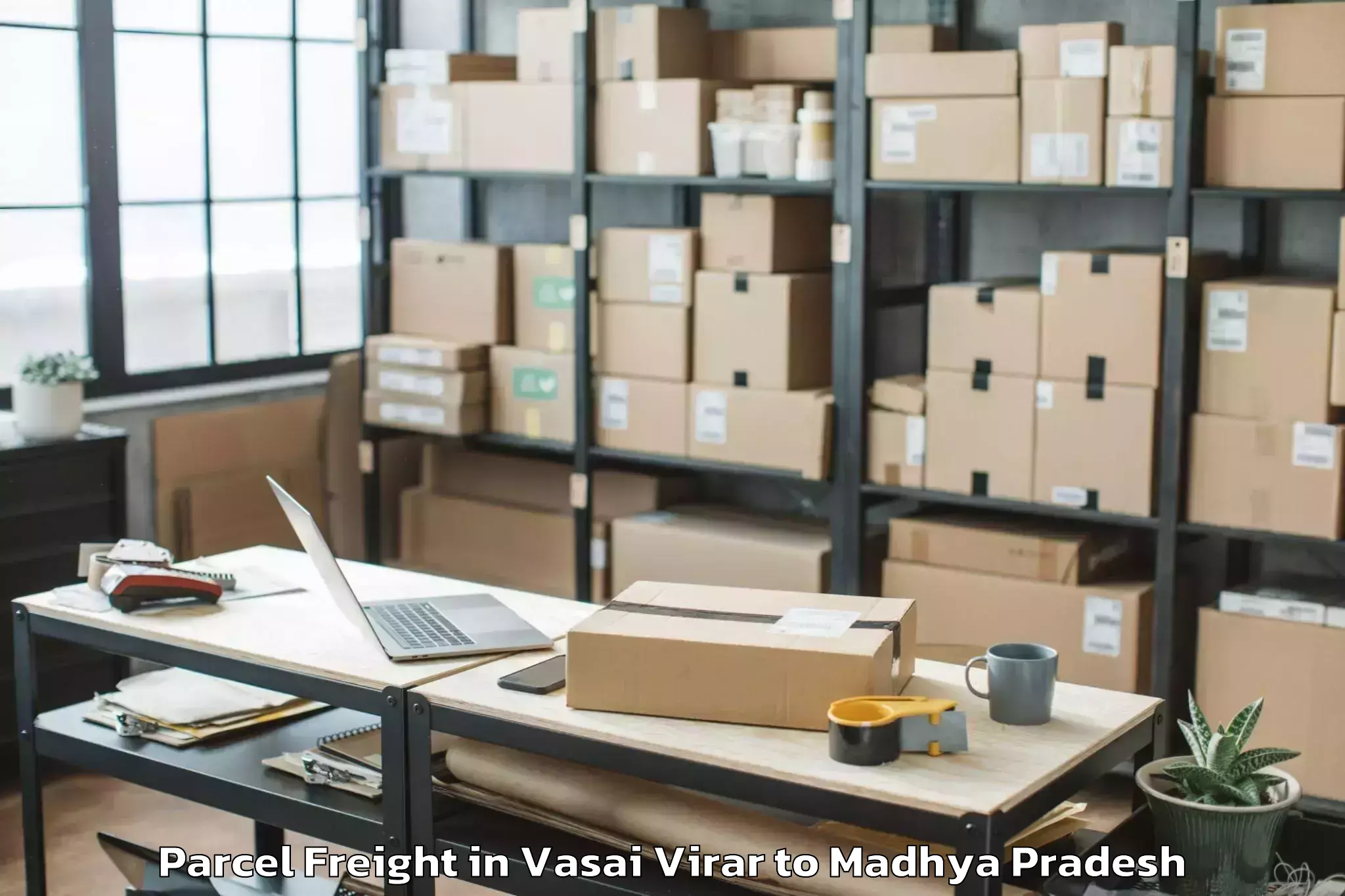 Book Vasai Virar to Lodhikheda Parcel Freight Online